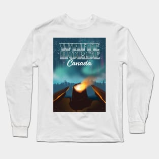 White Horse Canada travel poster Long Sleeve T-Shirt